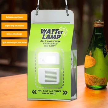 חירום מנורת LED מלח מים עמיד למים נייד חיסכון באנרגית מנורה לשימוש חוזר נסיעות אספקת ציוד דיג לילה.